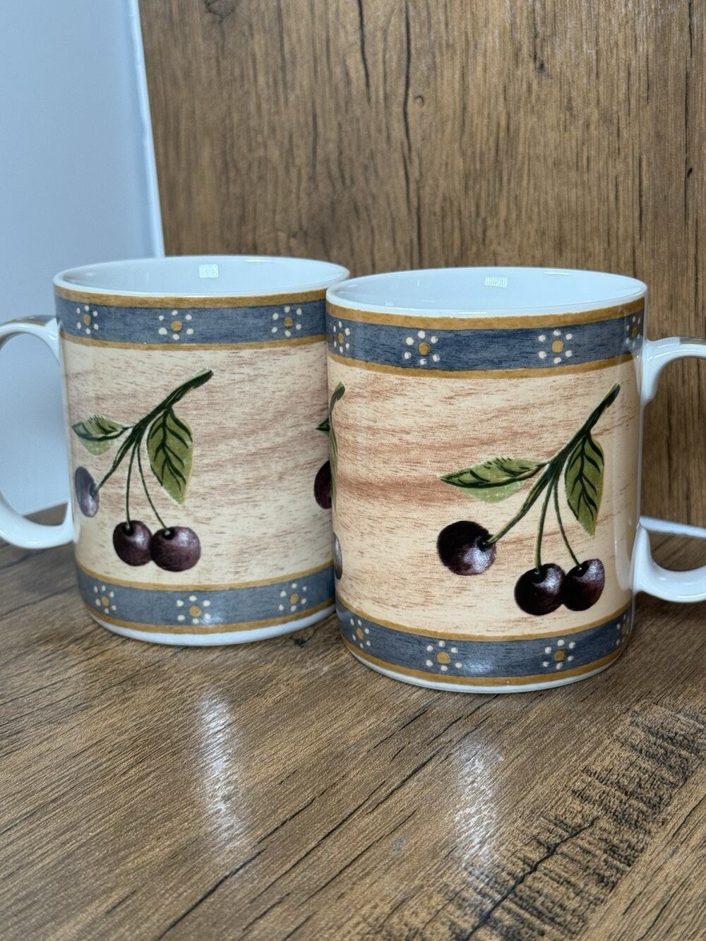 Block COUNTRY ORCHARD Mug 3 7/8" Cherries Set Of Two